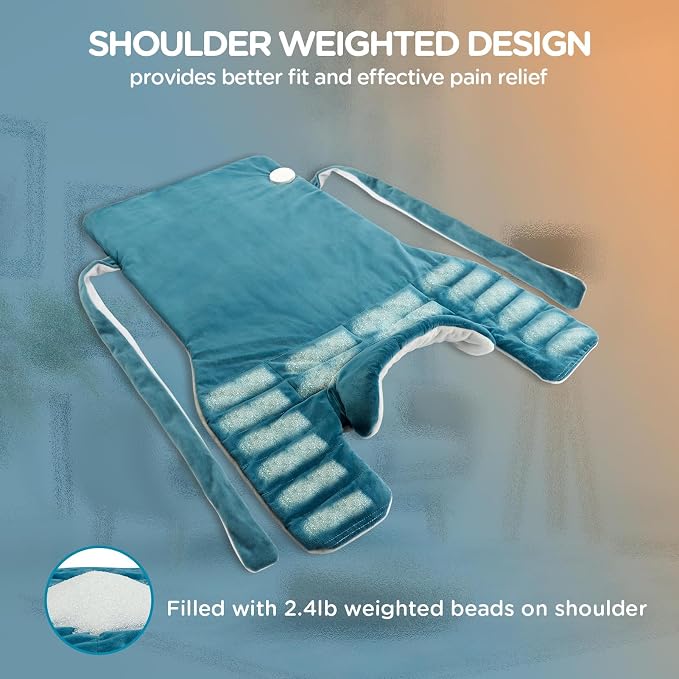 Comfytemp Heating Pad for Back, Neck Shoulder Weighted Design for Snug Fit - Image 5
