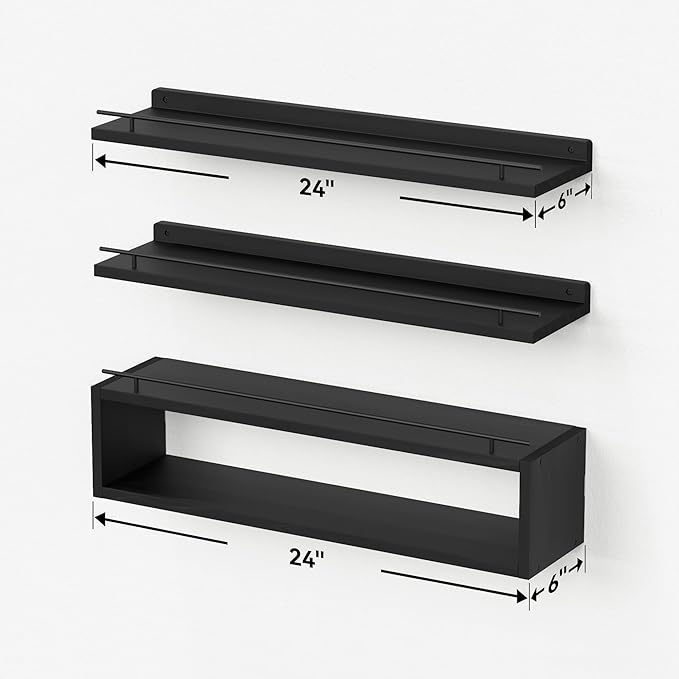 WOPITUES Floating Shelves for Wall 24 inch - Image 3