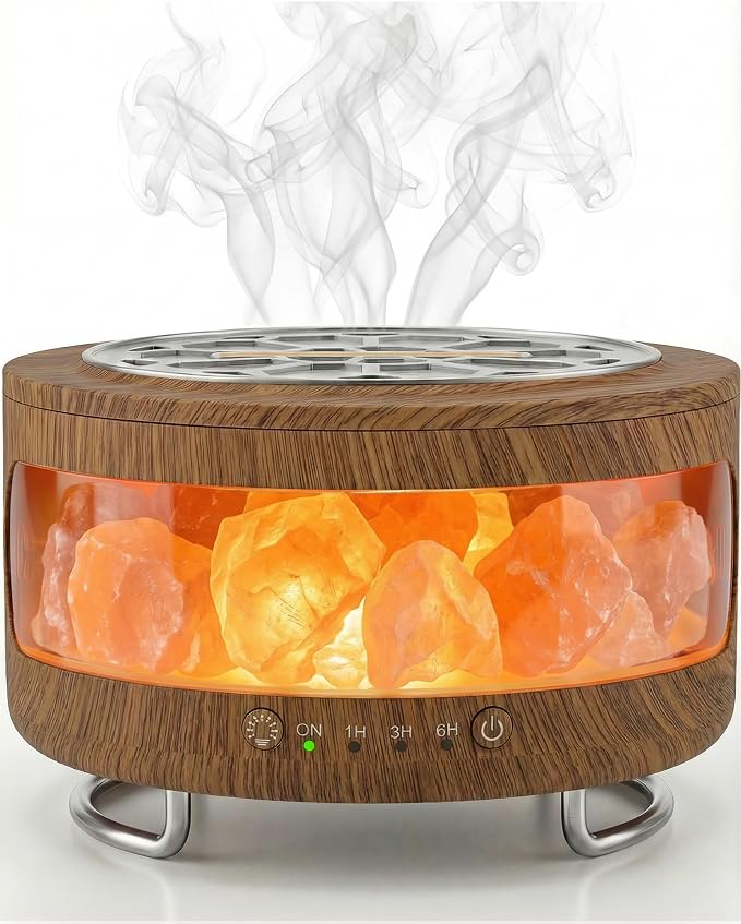 Essential Oil Diffuser with Himalayan Salt Lamp, 350ml Ultrasonic Aromatherapy by Unknown