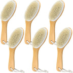 6 Pack Dry Brushing Body Brush, Soft Natural Bristle Exfoliating Dry Brush by GIWOSK