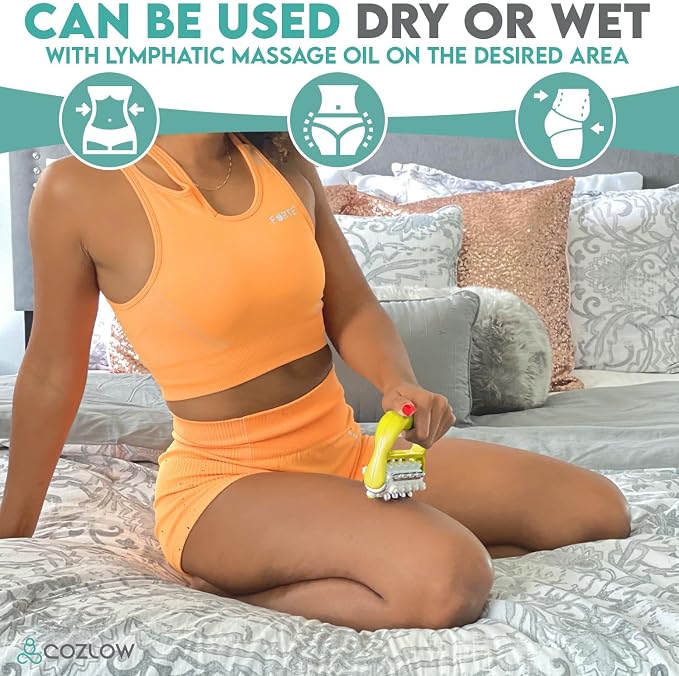 COZLOW - MyoRelease Lymphatic Drainage Massager - Yellow - Handheld Fascia - Image 3