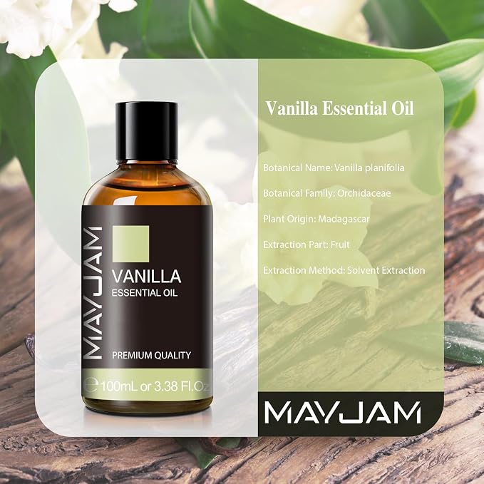 MAYJAM Vanilla Essential Oil 100ML, Pure Essential Oils - Image 2