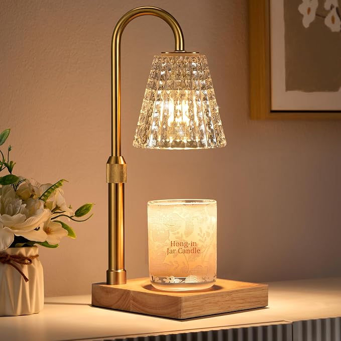 Hong-in Crystal Adjustable Height Candle Warmer Lamp by Hong-in