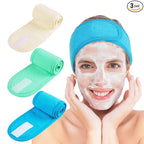 Whaline Spa Facial Headband Make Up Wrap Head Terry Cloth Headband Adjustable by Whaline