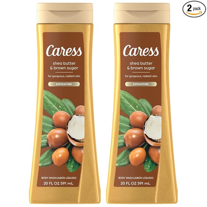 Caress Body Wash, Shea Butter & Brown Sugar, Moisturizing Body Wash by Caress