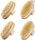 SAMEBUTECO 4 Pack Dry Body Brushing Brushes, Natural Bristle Exfoliating Scrub by HOME