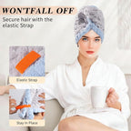 Hair Towel Wrap for Women, High Absorbency Hair Drying Towel Wrap, Lightweight - Image 4