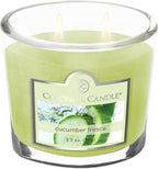 Colonial Candle Cucumber Fresca Scented Jar Candle, 2 Wick, 3.5 oz, Mottled Wax - Image 4