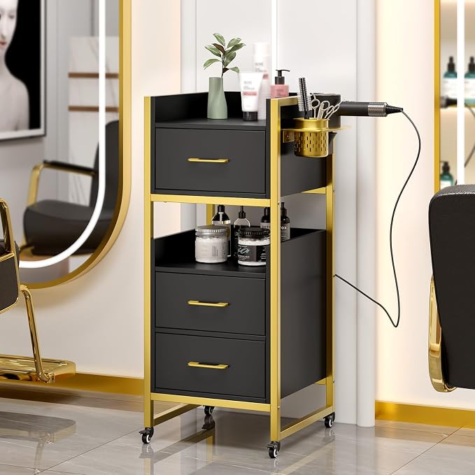OmySalon Salon Trolley Cart, Hair Styling Station - Image 2