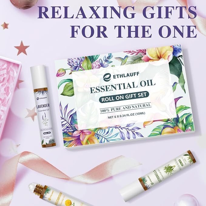 Essential Oil Roll On Set, Natural Aromatherapy Roll On, Relaxation Gift - Image 2