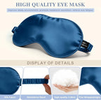 Silk Sleep Mask, Eye Mask for Sleep Women Men, Mulberry Sleeping Mask - Image 4