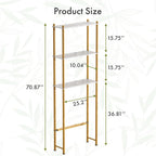 AmazerBath Over The Toilet Storage Bamboo, Bathroom Storage Organizer Shelf - Image 2