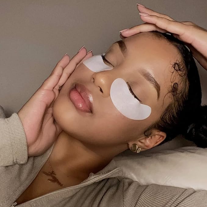 VEYES INC 50 Pairs Pink Hydrogel Eye Patch Eyelash Extension Natural Lint Free - Image 5
