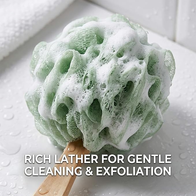4 Pack Large Bath Puff Loofah Sponge - Image 6