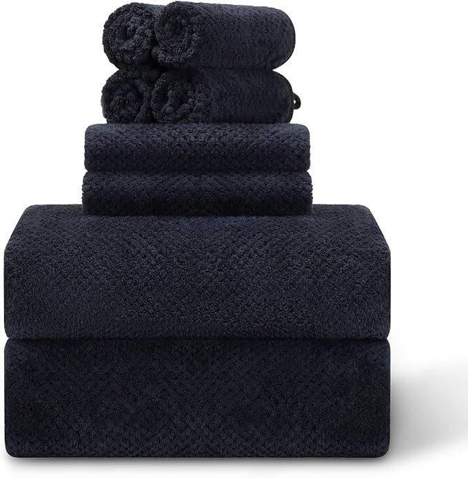 8 Pack Towel Set Gray Oversized Bath Sheet Sets by FeyocnUS