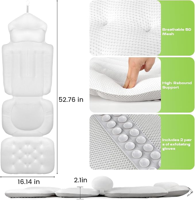 Luxury Full Body Bath Pillow for Tub - Image 7