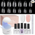 AILLSA Nail Extension Kit Short Almond Nail Tips 240pcs by AILLSAGELPOLISH