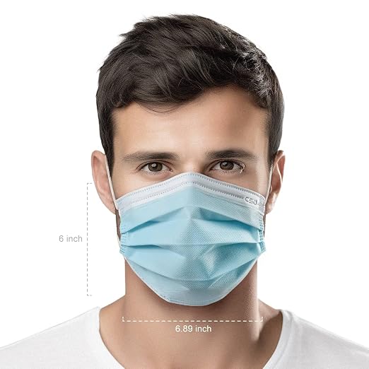 CSD Colo 50 Pcs ASTM Level 1 Disposable Face Masks, 3 Ply Adult Mask - Image 8