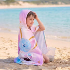Peryiter 1 Pcs Unicorn Hooded Bath and Beach Towel 100% Cotton Pool Towels - Image 6