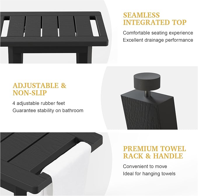 HIPS Shower Bench Inside Shower Stool - Image 5