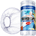 LEOBRO Large Disposable Shower Cap, Plastic Shower Caps by LEOBRO