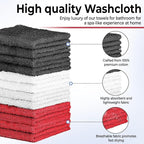 QUBA LINEN 100% Cotton Washcloth Set – Soft, Absorbent Face Towels - Image 3