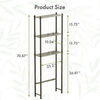 AmazerBath Bamboo Over The Toilet Storage Shelf, 3-Tier Over Toilet Bathroom - Image 2