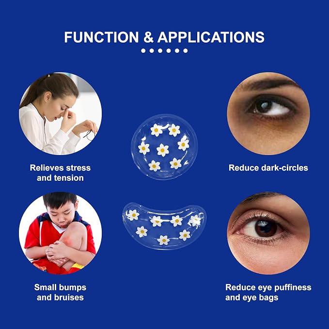ZNÖCUETÖD Gel Ice Pack Reusable Cooling Eye Pads and Under Eye Patches - Image 3