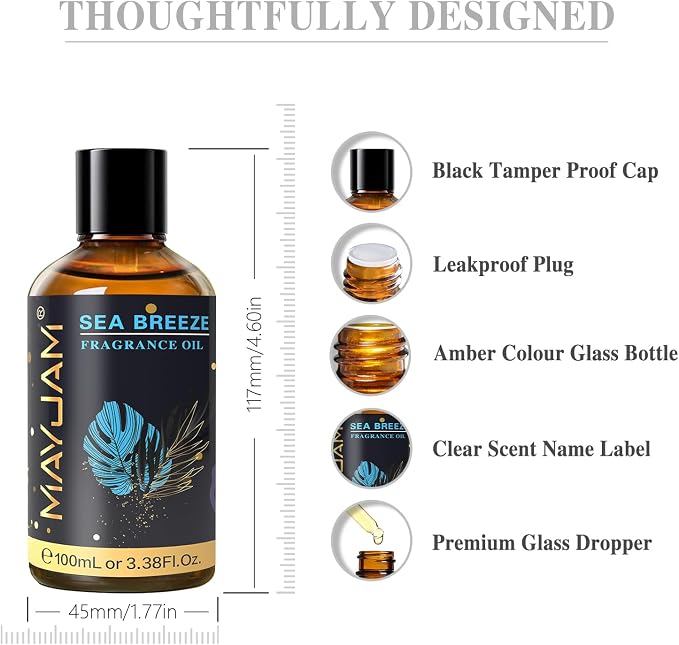 MAYJAM 100ML/3.38FL.OZ Sea Breeze Fragrance Oils - Image 8