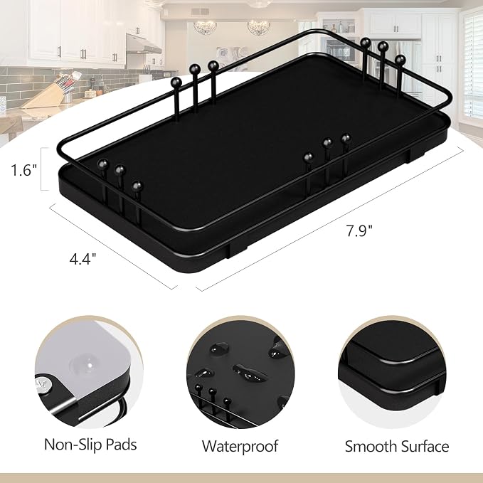 Bathroom Vanity Tray for Toiletries Makeup Perfume Candle Toilet Tank, Kitchen - Image 3