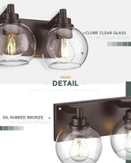 Bathroom Light Fixtures Over Mirror, 5-Light Oil Rubbed Bronze Bathroom Vanity - Image 3