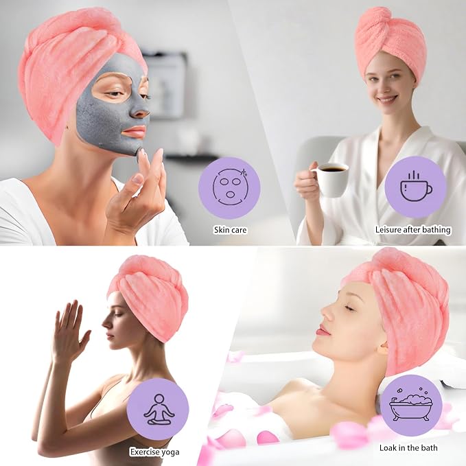 Microfiber Hair Drying Towel Wrap - Image 7