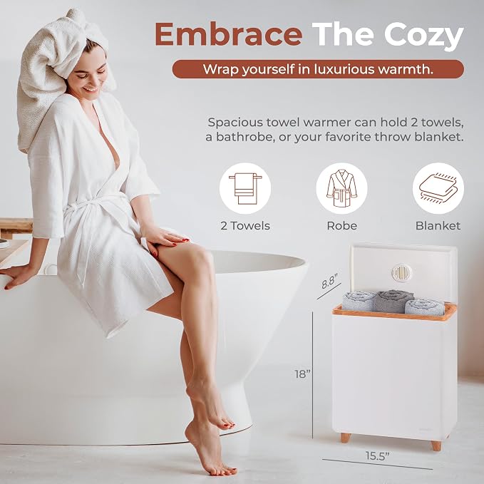 SereneLife Luxury Rectangle Towel Warmer - Image 2