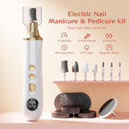 Professional Manicure Pedicure Kit, Electric Nail File Set, 15 Speeds Hand Foot - Image 2