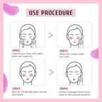 PEAUAMIE Under Eye Patchs Rose Eye Mask - Image 7