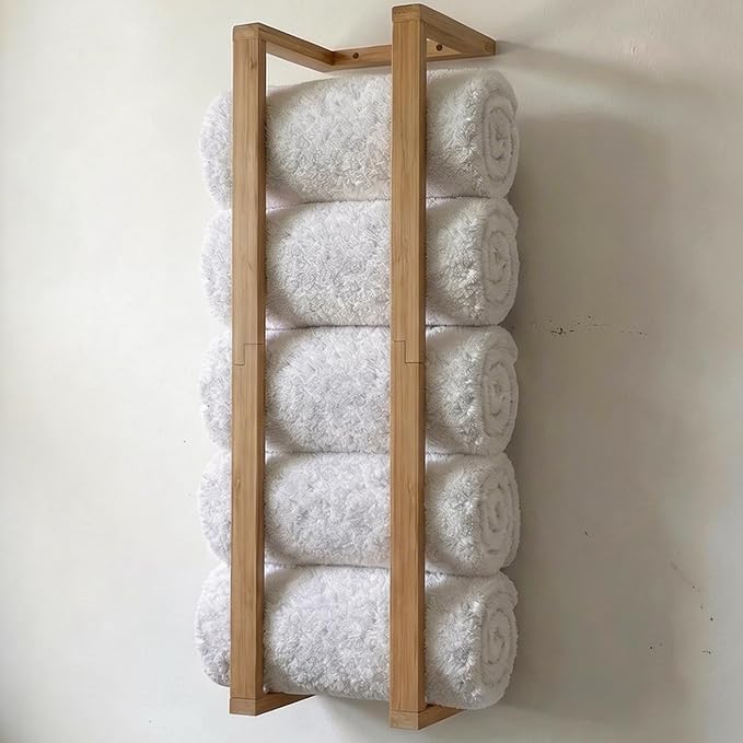 Bamboo Towel Racks by AuraNest