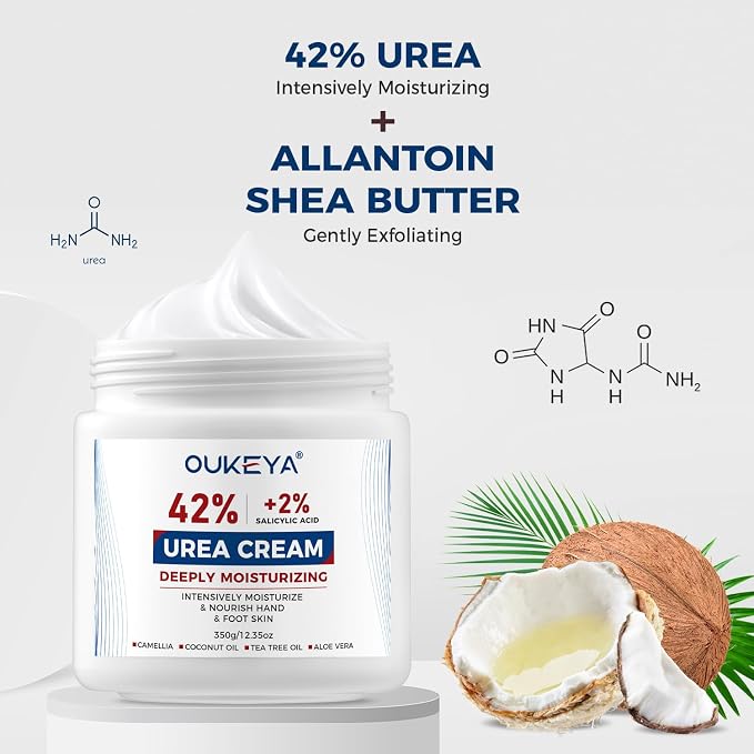OUKEYA Urea Cream 42% plus Salicylic Acid 2% Net 350g - Image 3