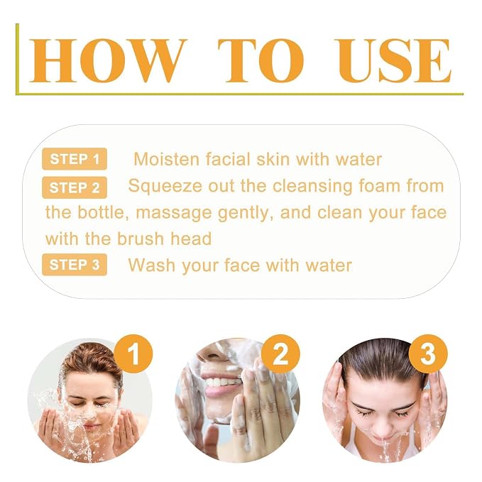2 Pcs Turmeric Brightening Facial Cleanser, Deep Cleansing Exfoliating Glow - Image 6