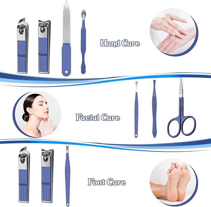 Manicure Set 8 in 1 Nail Clipper Set, Fingernail & Toenail Clippers, Manicure - Image 2