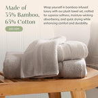 Springtree Home Luxury Bamboo Rayon Bath Towel Set of 4 | 35% Bamboo Rayon - Image 3