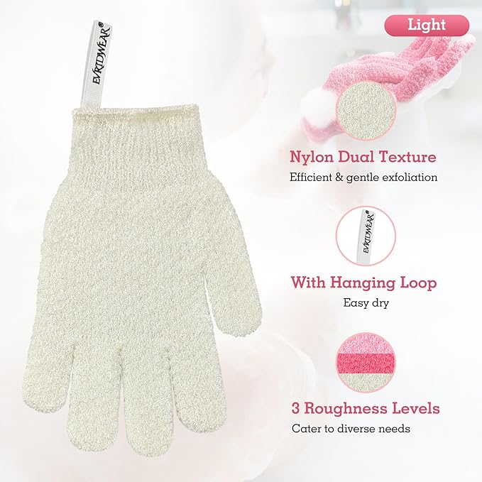 Evridwear Exfoliating Glove Shower Gloves Exfoliate Dead Skin - Image 2