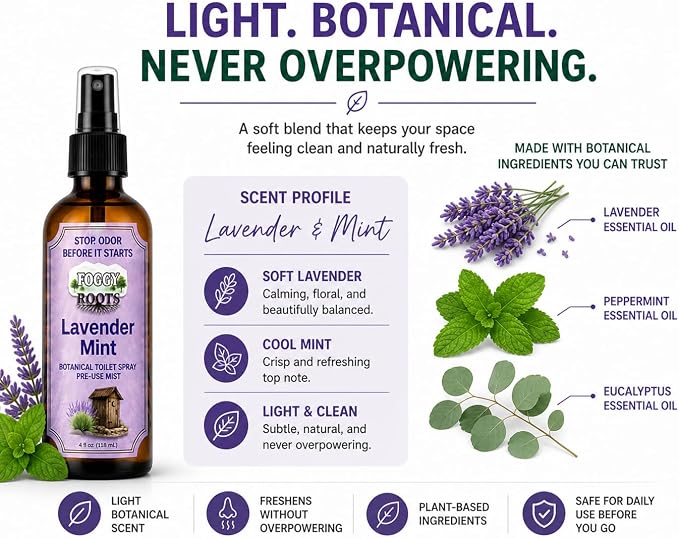 Lavender Toilet Spray – Stops Odor Before It Starts, Bathroom Odor Eliminator - Image 5