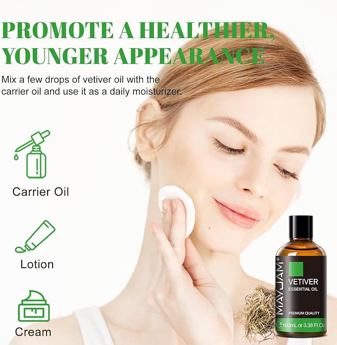 MAYJAM Premium Grade Vetiver Essential Oil - 100ML/3.38FL.OZ - Image 4