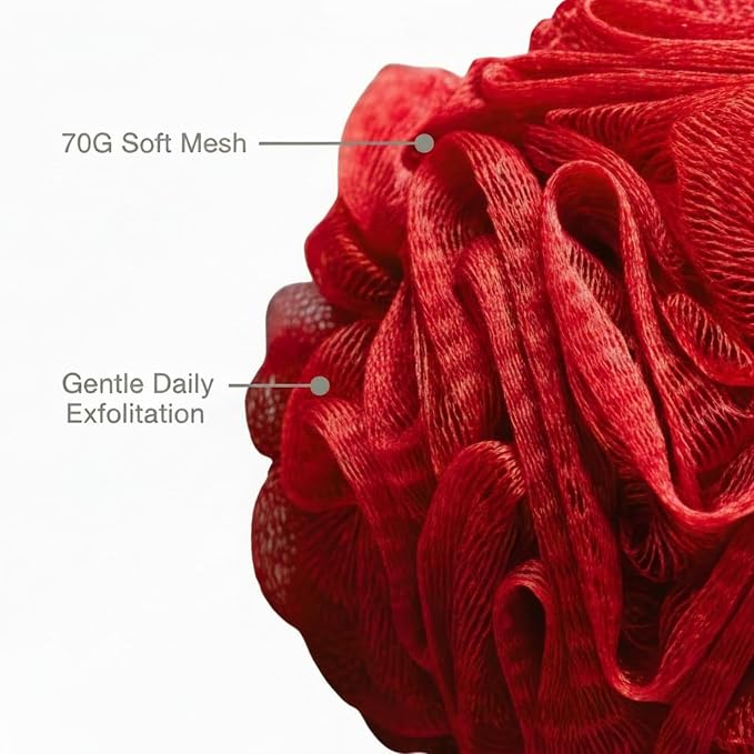 Large Bath Sponge Pack of 3 – Soft 70G Mesh Loofahs - Image 3