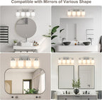 Sailstar Bathroom Light Fixtures, Brushed Nickel Vanity Light Over Mirror - Image 8