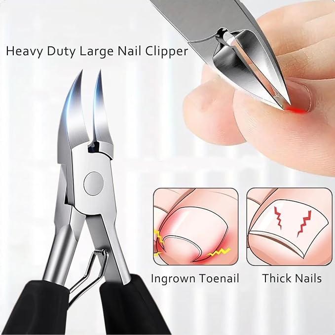 Toenail Clippers for Thick Toenails for Seniors Angled Head Large Toe Nail - Image 2