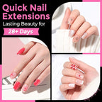 UNA GELLA Short Square & Squoval Nail Tips 216pcs Pre-Etched Short Square Round - Image 2