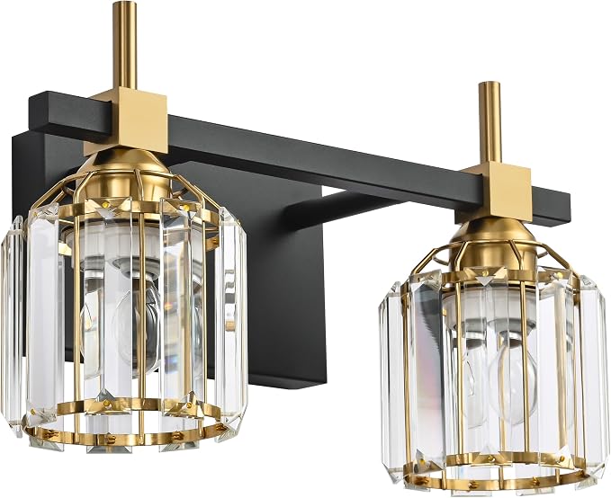 SOLFART Crystal Lights Over Mirror Bathroom Vanity Light Crystal Vanity Lights by SOLFART