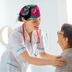 Scrub Cap with Hair Scrunchy, Ponytail Holder Surgical Cap - Image 6