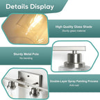 Ascher Bathroom Light Fixtures, 4-Light Vanity Light Over Mirror, Brushed - Image 5